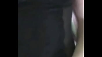 Big chick likes laying down on her bed and playing with her big milk jugs