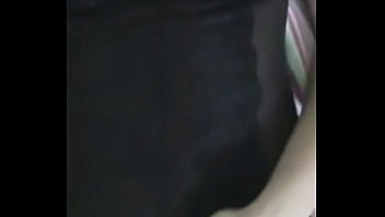 Big chick likes laying down on her bed and playing with her big milk jugs