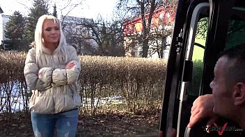 Slutty czech blonde loves a big cock in her slit