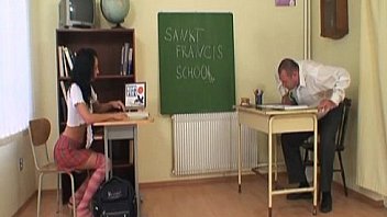 Hot spanked by her dirty teacher