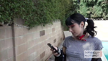 Tiny slut daphne dare can’t wants more sloppy sex from bryan gozzling