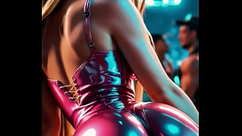 Under the city lights rapunzel trades her tower for a night of shimmer and boldness the glossy glow of her pink outfit mirrors her fearless charm — radiant playful and endlessly free