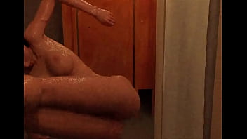 Entity has it's way with sexy girl in public shower