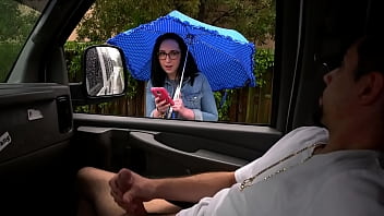 Bangbros bespectacled tennessee bombshell "scarlett" fucks cock flashing immigrant for cash money