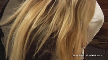 Curvy big boobs lesbian slave moans from spanking and fingering with mistress