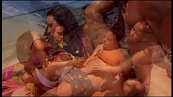 An anal hardcore scene with simonne and sonia on the beach