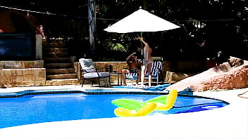 Emma haize poolside huge cock pov deepthroat blowjob and facial