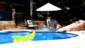 Emma haize poolside huge cock pov deepthroat blowjob and facial