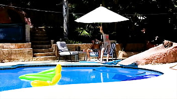 Emma haize poolside huge cock pov deepthroat blowjob and facial