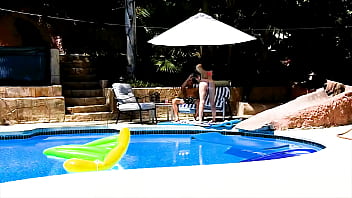 Emma haize poolside huge cock pov deepthroat blowjob and facial