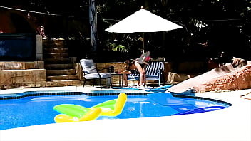 Emma haize poolside huge cock pov deepthroat blowjob and facial