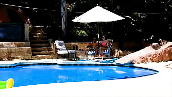 Emma haize poolside huge cock pov deepthroat blowjob and facial