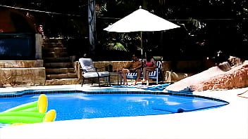 Emma haize poolside huge cock pov deepthroat blowjob and facial