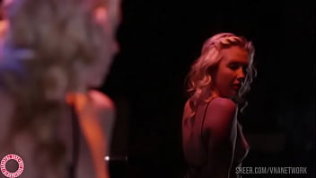 Busty samantha rone in body stocking fishnets plays with herself