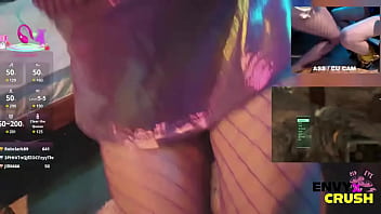 Gamer girl in kitty bikini drools all over his cock