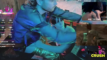 Gamer girl in kitty bikini drools all over his cock