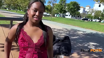 The ebony goddess paris finishes with pussy drilled by a cock