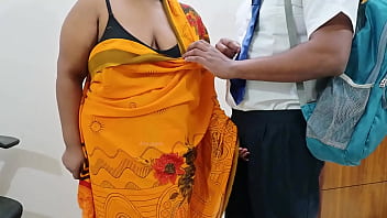 Teacher using college boy