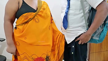 Teacher using college boy