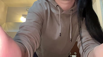 Blowjob to a stranger after a walk with cum in throat