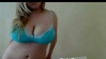 Cute busty curvy teen tease on webcam