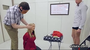 Delirious bitch gets her fuckholes spread and extremely nailed