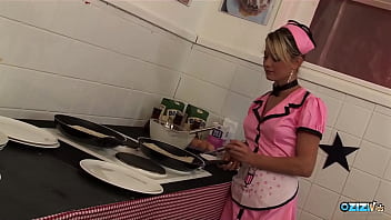 The blonde milf cook loves group sex so she invites her friends to her kitchen The blonde milf cook loves group sex so she invites her friends to her kitchen