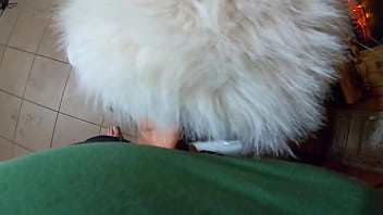 Snow queen sucks & swallows – cum on my fur coat preview