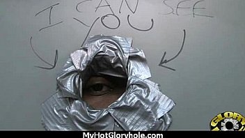 Sexy ebony enjoying gloryhole 25