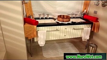 Japanese nuru massage and hardcore fuck on air matress 27