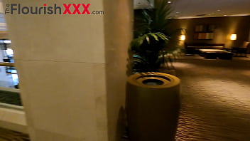 Stranded traveler finds herself in hotel sucking on a bbc