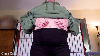 Worship my soft jiggly belly squeezing dropping and bouncing to make this chubby belly ripple clara crisp shows off soft round belly