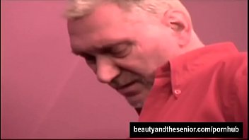 Curly haired teen cindy take an old cock