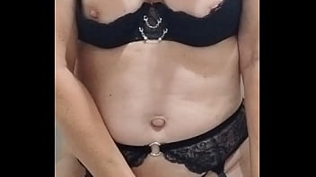 Peeing in the shower wearing kinky undies