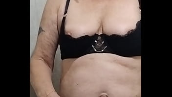 Peeing in the shower wearing kinky undies