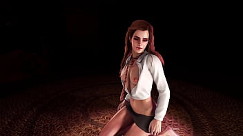 Naughty student emma watson posing half naked in the boys bedroom at night