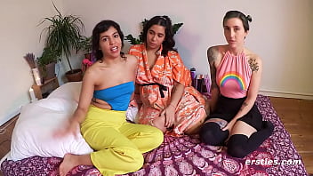 3 sexy babes get together for a sex party