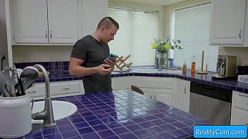 Slutty busty wife craving her hubby's dick and get her bush licked before fucking