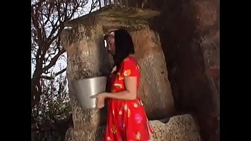 Latina bitch gets fucked hard at the patio