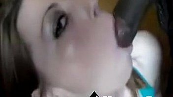 Teen redhead on knees sucking bbc for cumshot