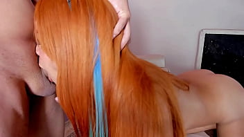 Blonde girl gets her throat destroyed by 2 guys