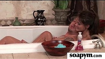 Soapy massage end with a big cumshot 6