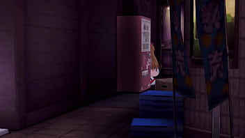 Redhead asuka sucking a bbc in alleyway