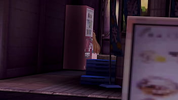 Redhead asuka sucking a bbc in alleyway