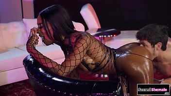 Sacredshemalecom Guy Joins Ebony Trans Natassia Dreams And Plays With Her Big Titshe Rims Her And Then The Black Shemale Facefucks Himthen The Tgirl Gets Barebacked thumbnail