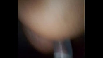 Black sausage plug round and brown amateur style