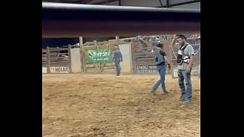 My step son first time riding a bull and going for round 2