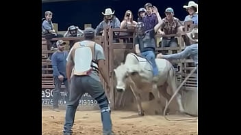 My step son first time riding a bull and going for round 2