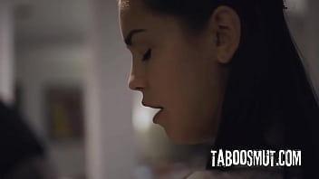 Cute brunette latina teen fucks with her boss while his wife is out