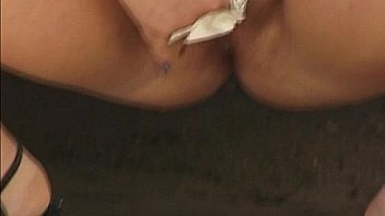 Busty fatty pissing outdoor